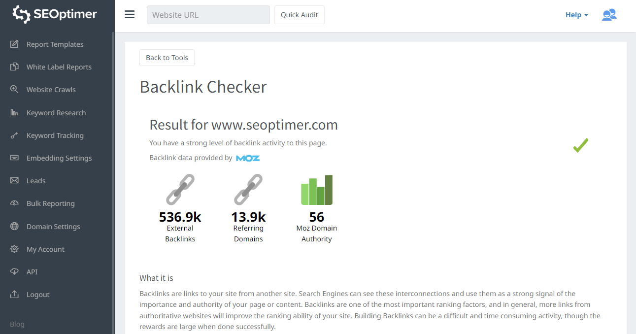 backlinks controleren